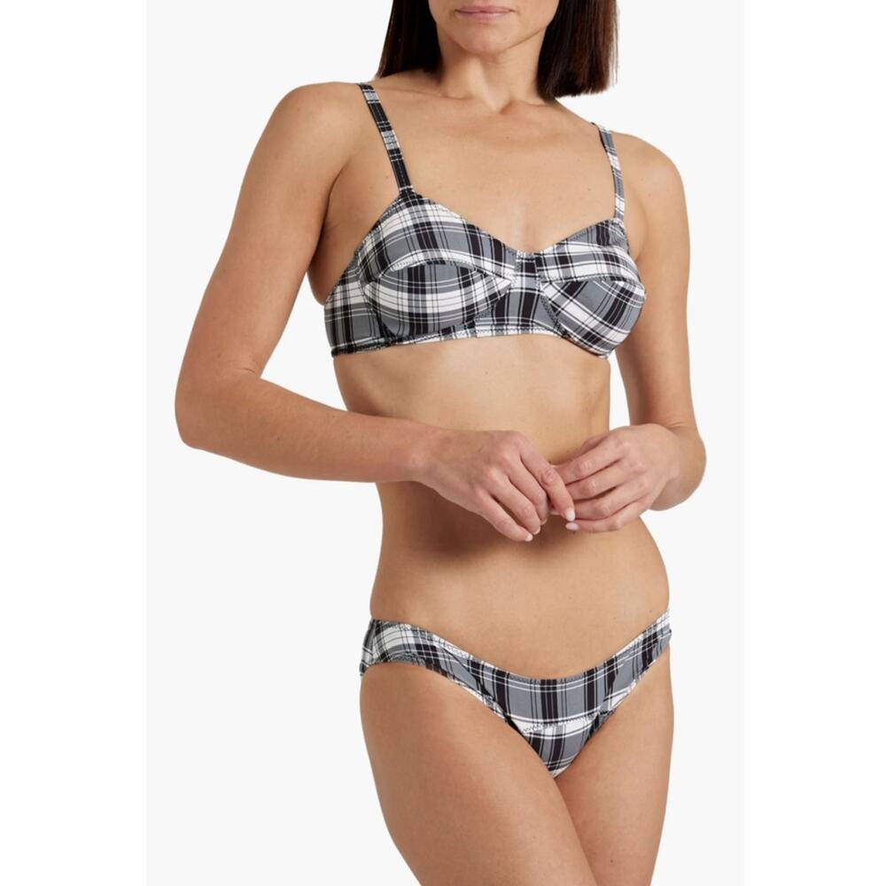 NWT LISA MARIE FERNANDEZ
Goldwyn checked‎ plaid bikini  4 6